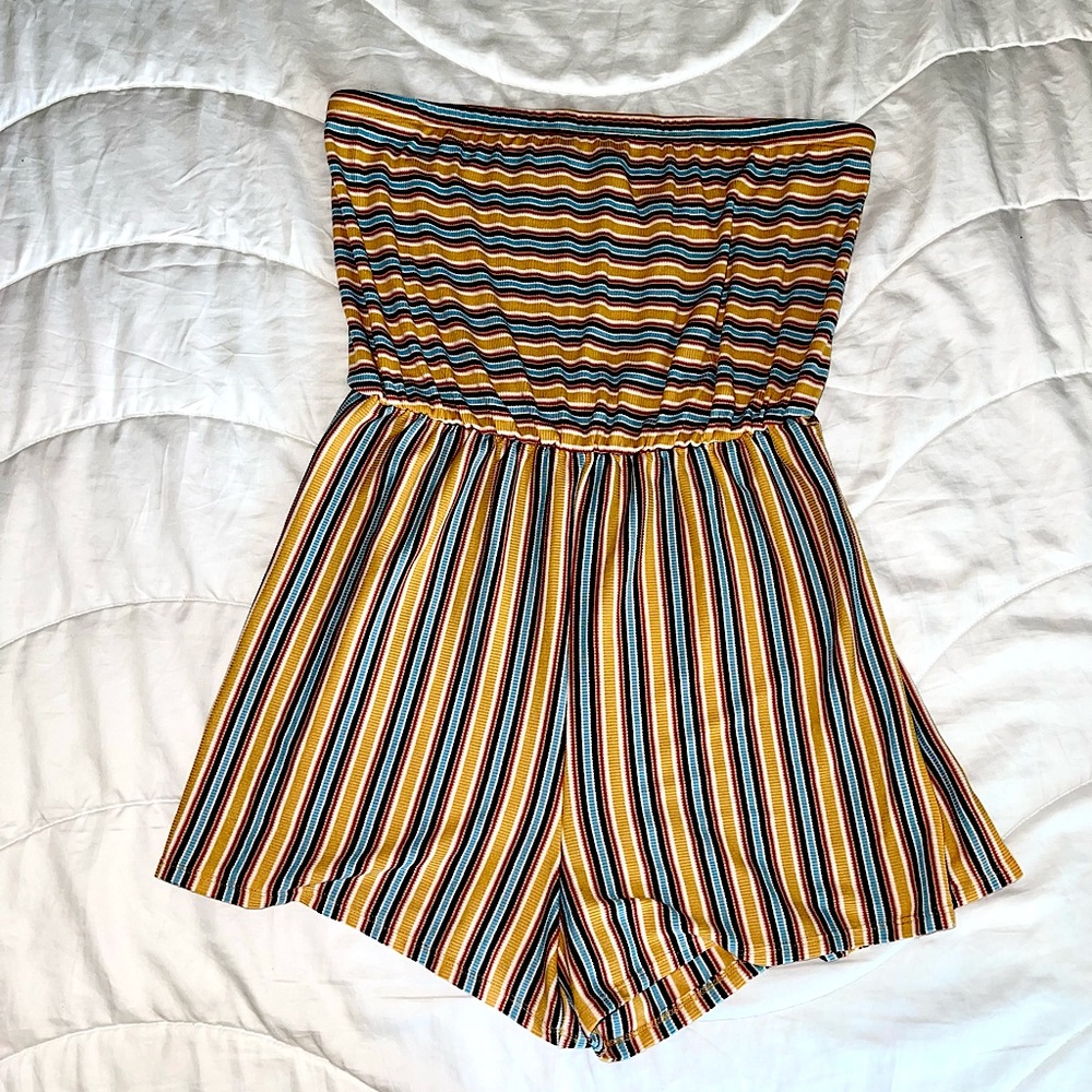 Wild Fable Strapless Ribbed Romper